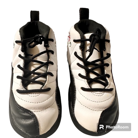 NIKE AIR JORDAN Toddler Unisex Floral Black White Sneakers RN6955-100 Size 9C - Picture 1 of 8